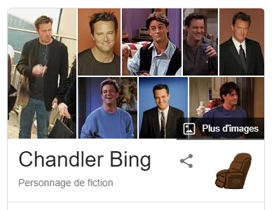 L'Easter Egg Chandler Bing de Friends sur Google.